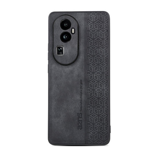 For OPPO Reno10 Pro+ AZNS 3D Embossed Skin Feel Phone Case(Black) by AZNS
