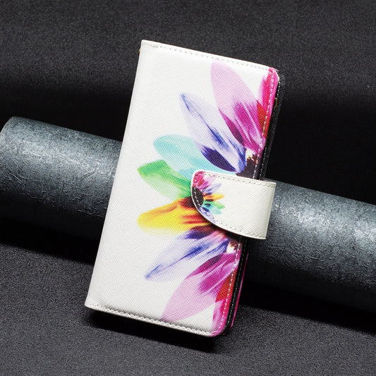 For iPhone 16 Pro Colored Drawing Pattern Zipper Phone Leather Case(Sun Flower) by buy2fix