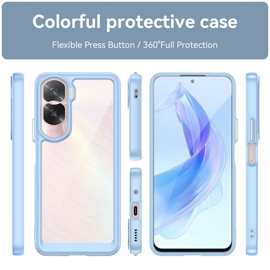 For Honor X50i Colorful Series Acrylic Hybrid TPU Phone Case(Blue) by buy2fix