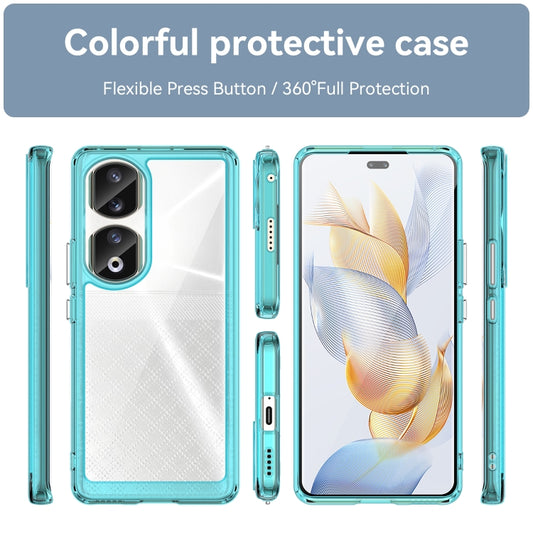 For Honor 80 Pro Colorful Series Acrylic Hybrid TPU Phone Case(Transparent Blue) by buy2fix