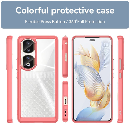 For Honor 90 Pro Colorful Series Acrylic Hybrid TPU Phone Case(Red) by buy2fix