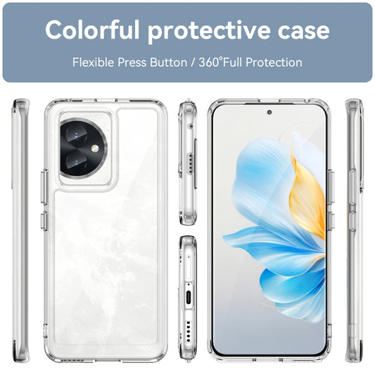 For Honor 100 Colorful Series Acrylic Hybrid TPU Phone Case(Transparent) by buy2fix