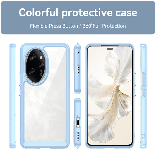 For Honor 100 Pro Colorful Series Acrylic Hybrid TPU Phone Case(Blue) by buy2fix