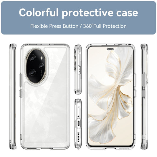 For Honor 100 Pro Colorful Series Acrylic Hybrid TPU Phone Case(Transparent) by buy2fix