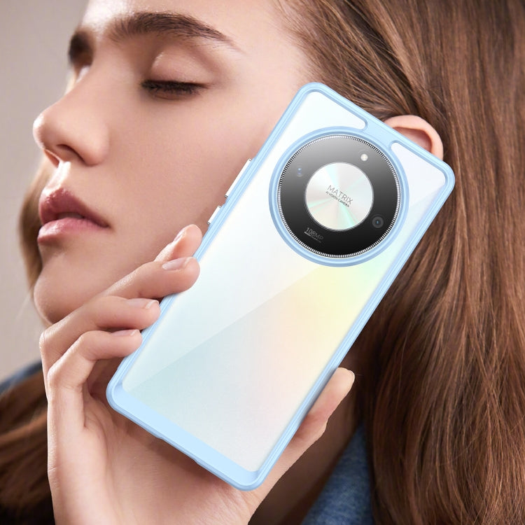 For Honor X9b Colorful Series Acrylic Hybrid TPU Phone Case(Blue) by buy2fix