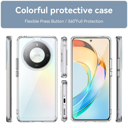 For Honor X9b Colorful Series Acrylic Hybrid TPU Phone Case(Transparent) by buy2fix