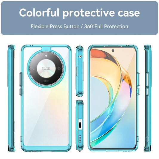 For Honor X50 Pro Colorful Series Acrylic Hybrid TPU Phone Case(Transparent Blue) by buy2fix