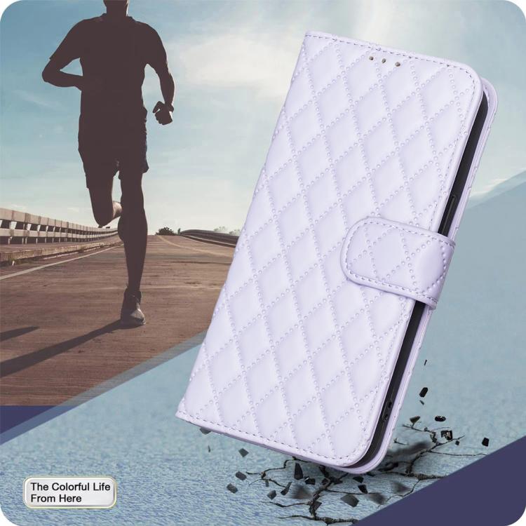 For iPhone Air Diamond Lattice Wallet Flip Leather Phone Case(Purple) - iPhone Air Cases by buy2fix | Online Shopping UK | buy2fix