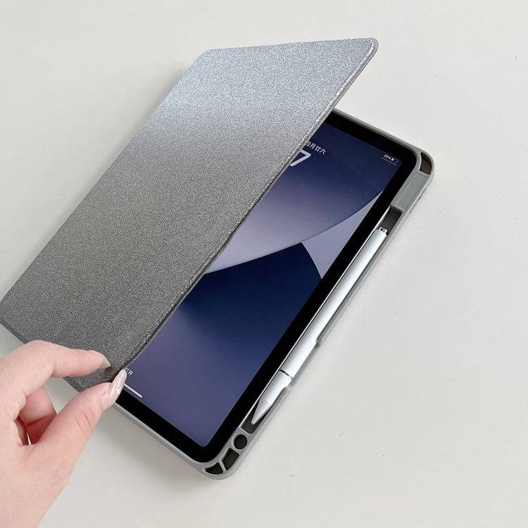 For iPad Air 11 2025 / 2024 / Pro 11 Gradient Glitter Magnetic Split Leather Tablet Case(Black) - iPad Pro 11 (2022/2021) Cases by buy2fix | Online Shopping UK | buy2fix