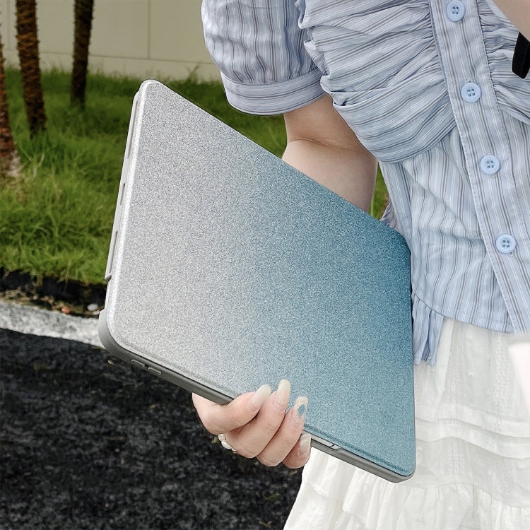 For iPad Air 11 2025 / 2024 / Pro 11 Gradient Glitter Magnetic Split Leather Tablet Case(Blue) - iPad Pro 11 (2022/2021) Cases by buy2fix | Online Shopping UK | buy2fix