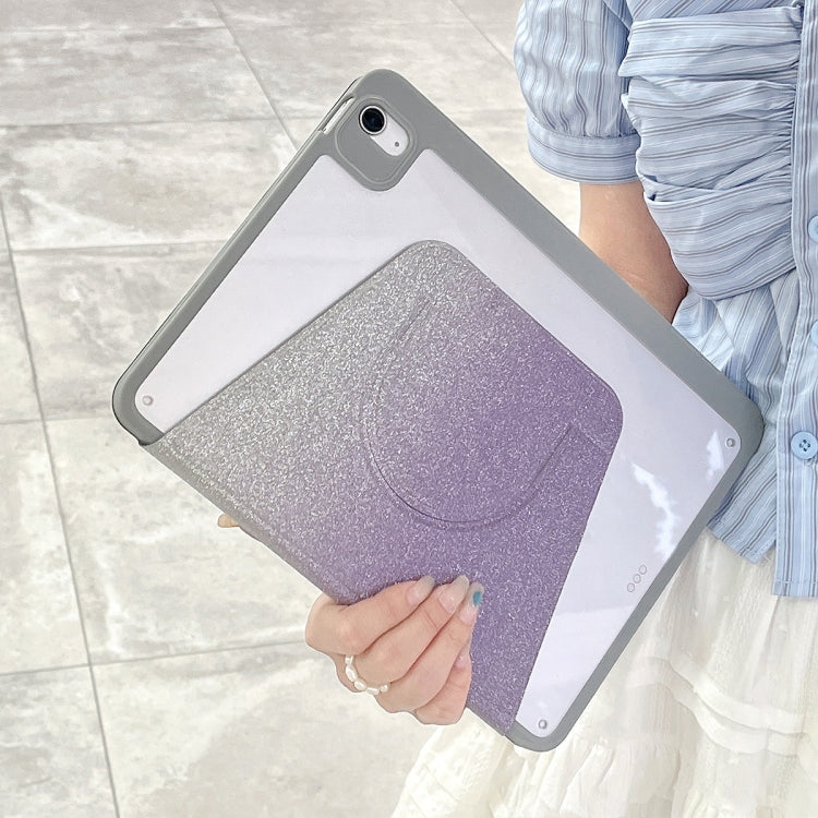 For iPad Air 11 2025 / 2024 / Pro 11 Gradient Glitter Magnetic Split Leather Tablet Case(Purple) - iPad Pro 11 (2022/2021) Cases by buy2fix | Online Shopping UK | buy2fix