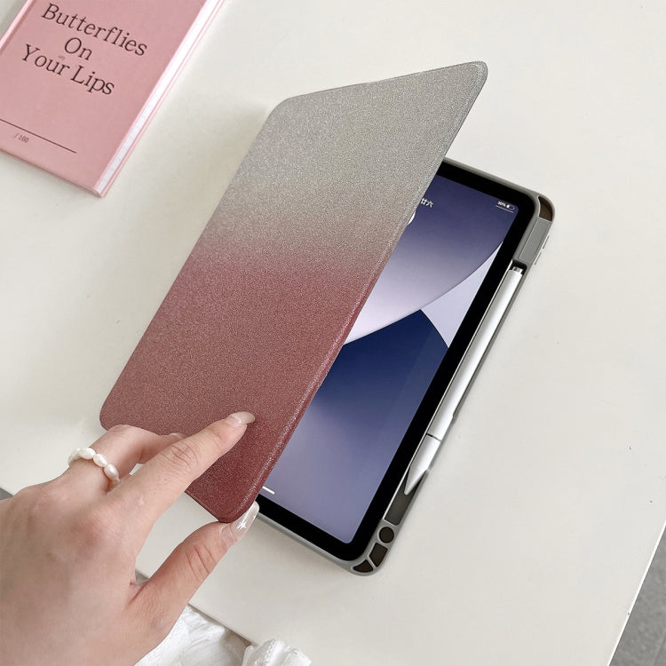 For iPad 10.2 2021 / 2020 / 10.5 Gradient Glitter Magnetic Split Leather Tablet Case(Pink) - iPad 10.2 Cases by buy2fix | Online Shopping UK | buy2fix
