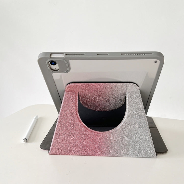 For iPad 10.2 2021 / 2020 / 10.5 Gradient Glitter Magnetic Split Leather Tablet Case(Pink) - iPad 10.2 Cases by buy2fix | Online Shopping UK | buy2fix