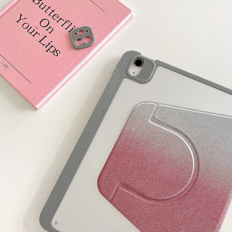 For iPad 10.2 2021 / 2020 / 10.5 Gradient Glitter Magnetic Split Leather Tablet Case(Pink) - iPad 10.2 Cases by buy2fix | Online Shopping UK | buy2fix