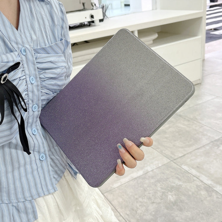 For iPad 10.2 2021 / 2020 / 10.5 Gradient Glitter Magnetic Split Leather Tablet Case(Purple) - iPad 10.2 Cases by buy2fix | Online Shopping UK | buy2fix