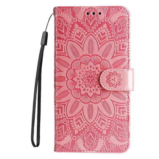 For Google Pixel 9 Embossed Sunflower Leather Phone Case(Rose Gold) by buy2fix