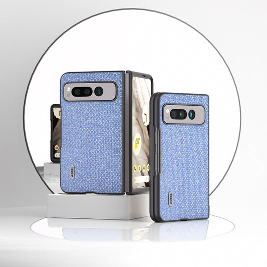 For Google Pixel Fold ABEEL Diamond Series Black Edge Phone Case(Sapphire Blue) by buy2fix