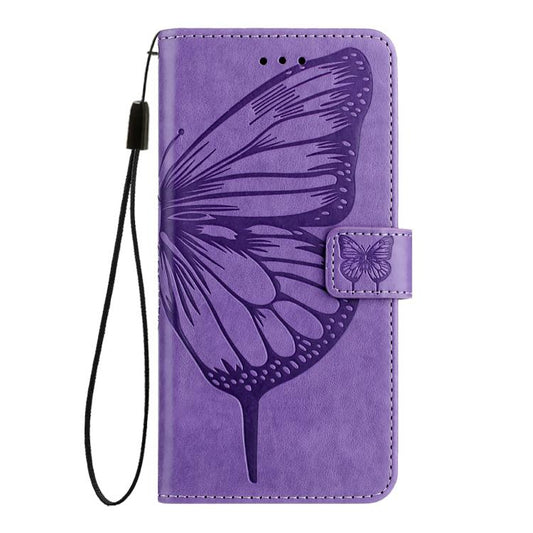 For iPhone Air Embossed Butterfly Leather Phone Case(Light Purple) - iPhone Air Cases by buy2fix | Online Shopping UK | buy2fix