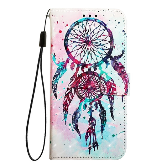 For iPhone 16e 3D Painting Horizontal Flip Leather Phone Case(Color Drop Wind Chimes) by buy2fix