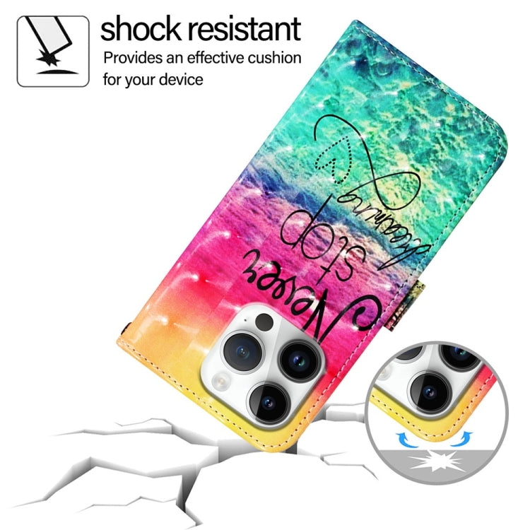 For iPhone 16 Pro 3D Painting Horizontal Flip Leather Phone Case(Chasing Dreams) by buy2fix