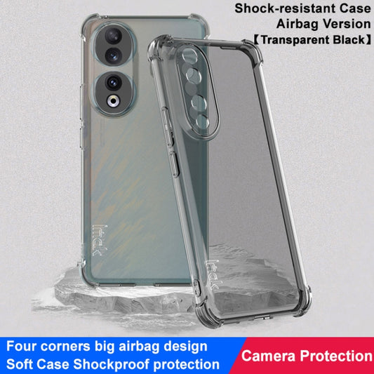 For Honor 90 imak Shockproof Airbag TPU Phone Case(Transparent Black) by imak