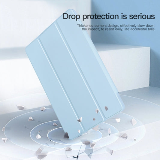 For Samsung Galaxy Tab S9 3-folding Acrylic Smart Leather Tablet Case(Dark Green) by buy2fix