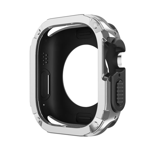 For Apple Watch Ultra 3 / 2 / 1 49mm 2-in-1 PC Hybrid TPU Armor Watch Case(Silver Gray) by buy2fix