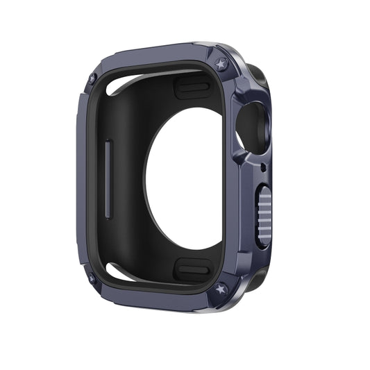 For Apple Watch Series 6 / 5 / 4 / SE 44mm 2-in-1 PC Hybrid TPU Armor Watch Case(Midnight Blue) by buy2fix