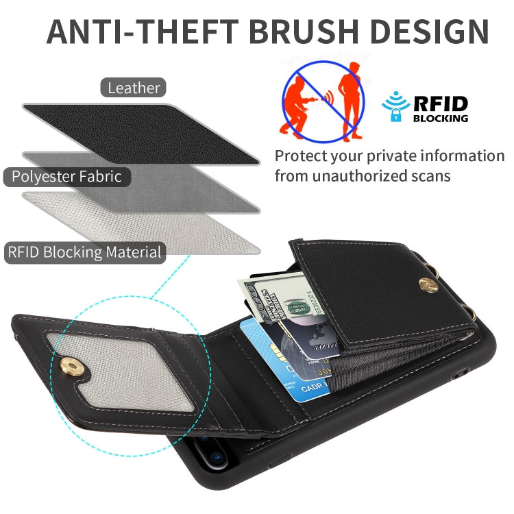 For iPhone 7 Plus / 8 Plus Crossbody Lanyard Zipper Wallet Leather Phone Case(Black) - More iPhone Cases by buy2fix | Online Shopping UK | buy2fix