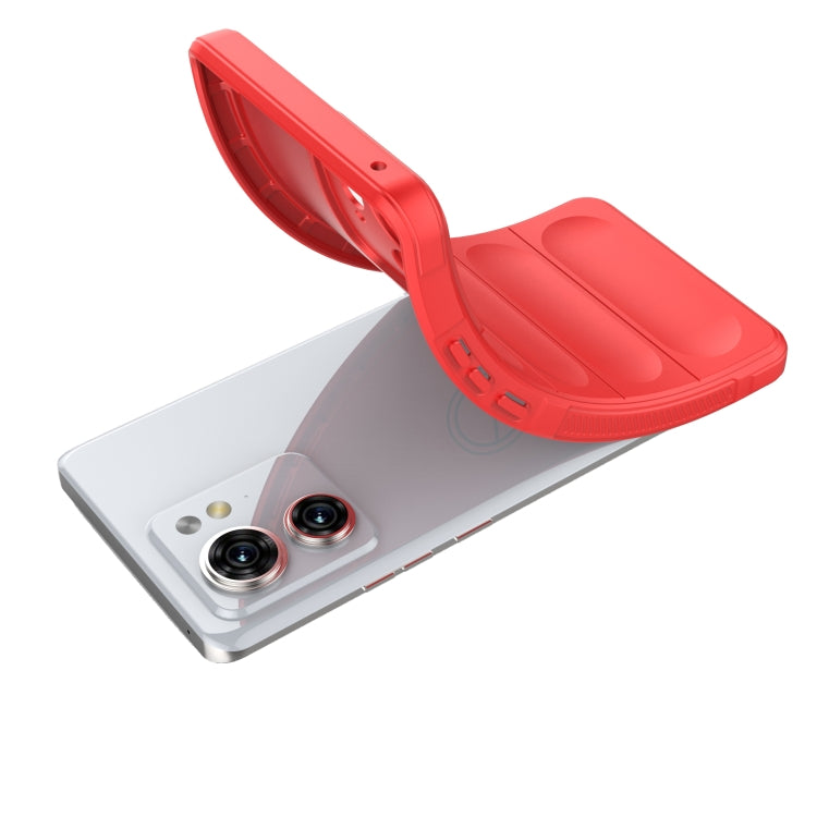 For Motorola Edge 40 5G Magic Shield TPU + Flannel Phone Case(Red) by buy2fix