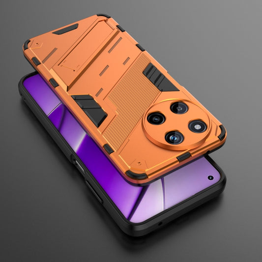 For Realme 11 4G Global Punk Armor 2 in 1 PC + TPU Phone Case with Holder(Orange) by buy2fix