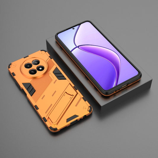 For Realme 12 5G Global Punk Armor 2 in 1 PC + TPU Phone Case with Holder(Orange) by buy2fix