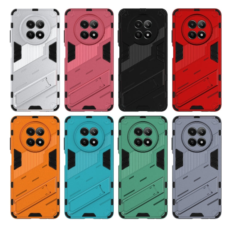 For Realme 12 5G Global Punk Armor 2 in 1 PC + TPU Phone Case with Holder(Blue) by buy2fix