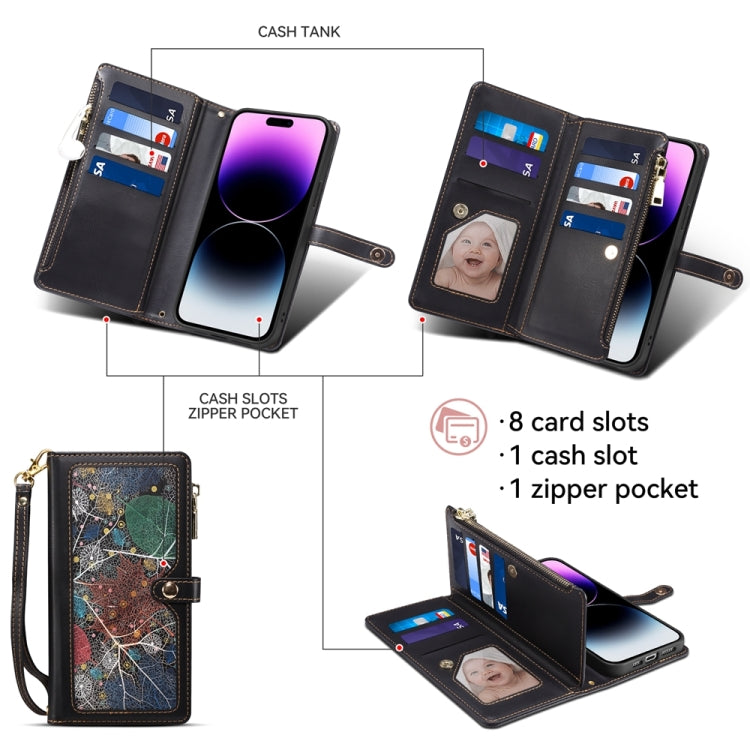 For Samsung Galaxy S23 FE 5G ESEBLE Star Series Lanyard Zipper Wallet RFID Leather Case(Black) - Galaxy S23 FE 5G Cases by ESEBLE | Online Shopping UK | buy2fix