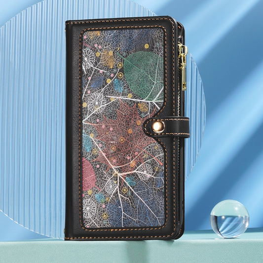 For Samsung Galaxy M15 / F15 ESEBLE Star Series Lanyard Zipper Wallet RFID Leather Case(Black) - Galaxy Phone Cases by ESEBLE | Online Shopping UK | buy2fix