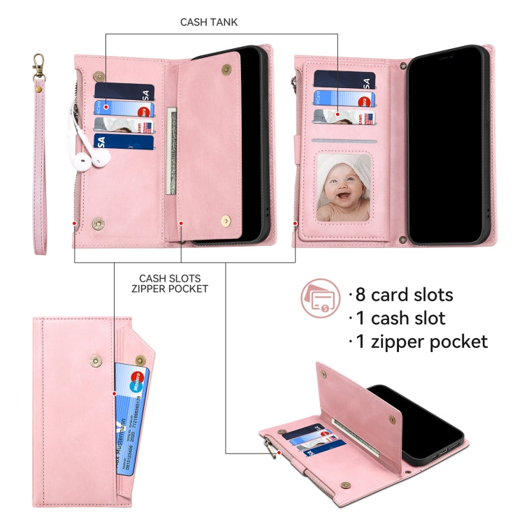 For Samsung Galaxy A25 5G ESEBLE Retro Frosted RFID Flip Leather Phone Case(Rose Gold) - Galaxy Phone Cases by ESEBLE | Online Shopping UK | buy2fix