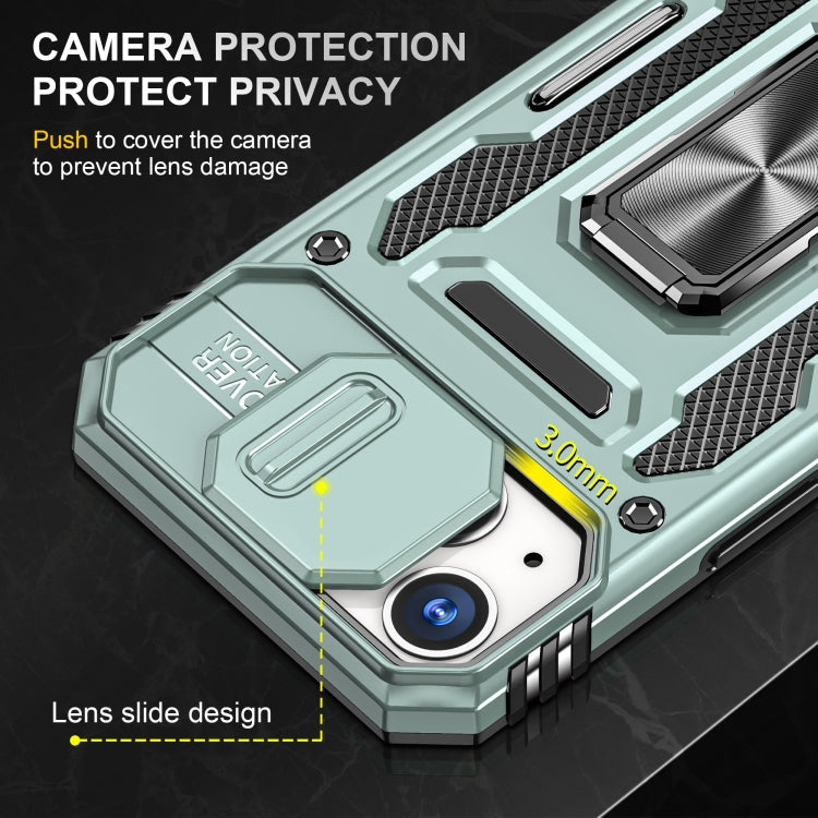 For iPhone 15 Plus Armor PC + TPU Camera Shield Phone Case(Alpine Green) - iPhone 15 Plus Cases by buy2fix | Online Shopping UK | buy2fix