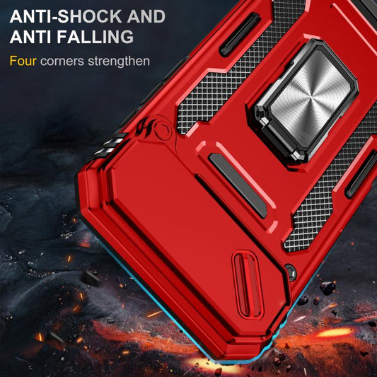 For iPhone Air Armor PC + TPU Camera Shield Phone Case(Red) - iPhone Air Cases by buy2fix | Online Shopping UK | buy2fix