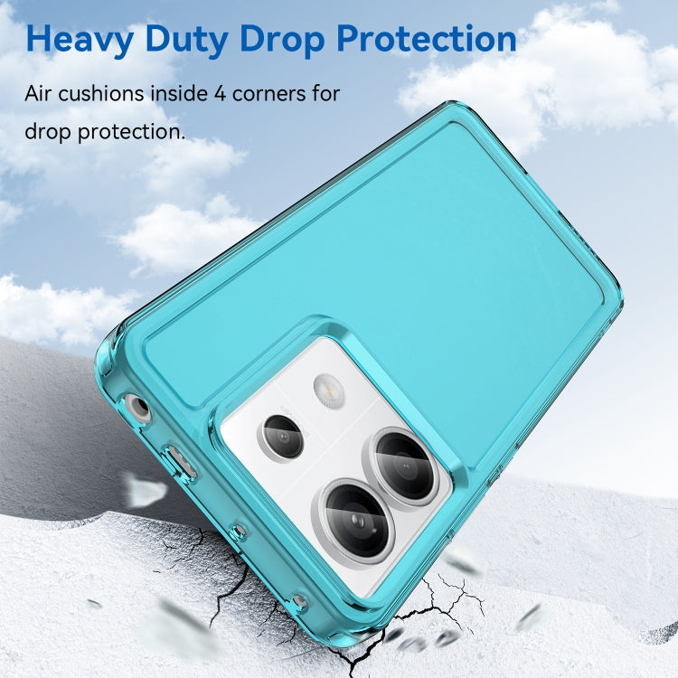 For Xiaomi Redmi Note 13 Pro 5G Candy Series TPU Phone Case(Transparent Blue) - Note 13 Pro Cases by buy2fix | Online Shopping UK | buy2fix