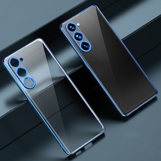 For Samsung Galaxy S23+ 5G SULADA Shockproof Plating TPU Transparent Phone Case(Blue) by SULADA