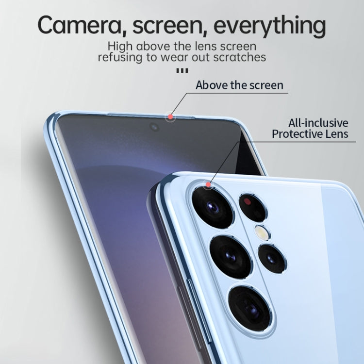 For Samsung Galaxy S23 5G SULADA Shockproof Plating TPU Transparent Phone Case(Black) by SULADA