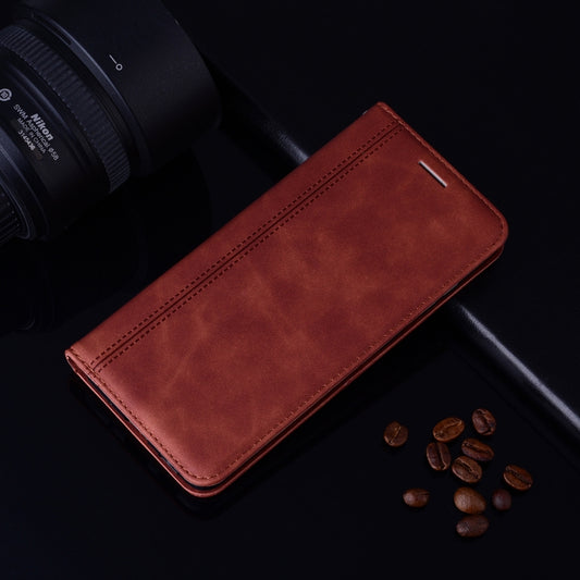 For Xiaomi Redmi A3 Frosted Business Magnetic Horizontal Flip PU Phone Case(Brown) by buy2fix
