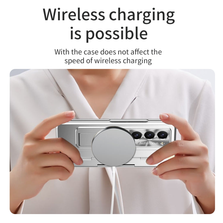 For Samsung Galaxy Z Fold5 5G Integrated Folding Phone Case with Hinge(Silver) - Galaxy Z Fold5 Cases by buy2fix | Online Shopping UK | buy2fix