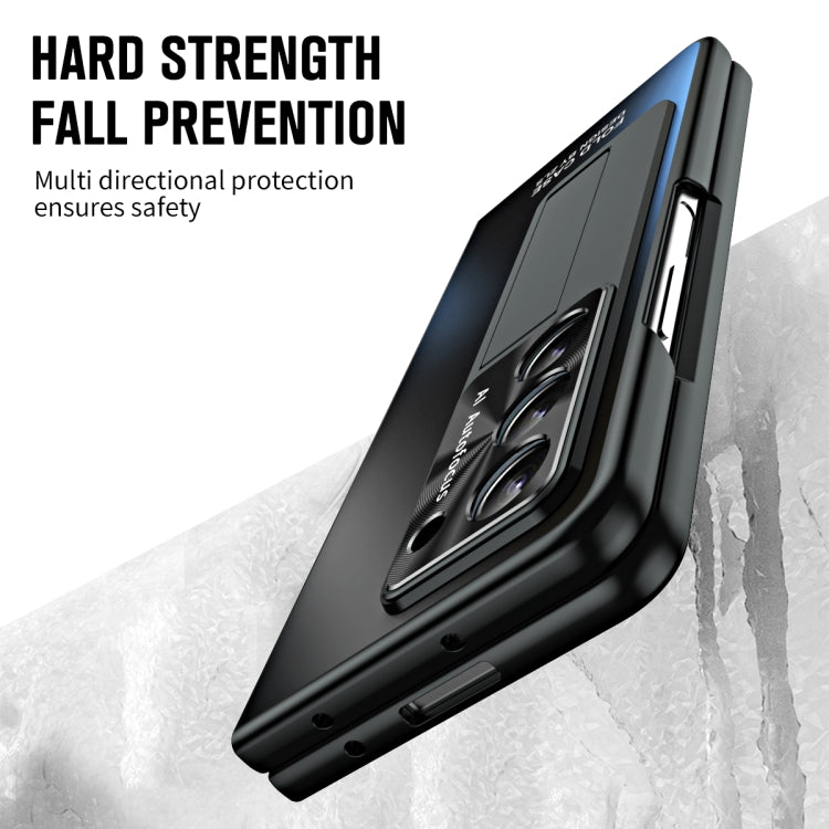 For Samsung Galaxy Z Fold5 5G Integrated AG Matte Folding Phone Case with Pen Slot(Black) - Galaxy Z Fold5 Cases by buy2fix | Online Shopping UK | buy2fix