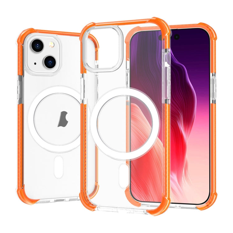 For iPhone 15 Acrylic Magsafe Magnetic Shockproof Phone Case(Orange) - iPhone 15 Cases by buy2fix | Online Shopping UK | buy2fix