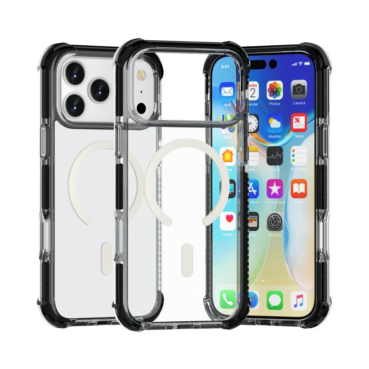 For iPhone 17 Pro Acrylic Magsafe Magnetic Shockproof Phone Case(Black) - iPhone 17 Pro Cases by buy2fix | Online Shopping UK | buy2fix