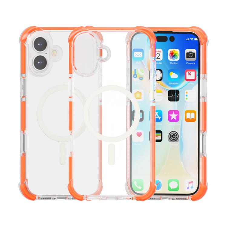 For iPhone 17 Acrylic Magsafe Magnetic Shockproof Phone Case(Orange) - iPhone 17 Cases by buy2fix | Online Shopping UK | buy2fix