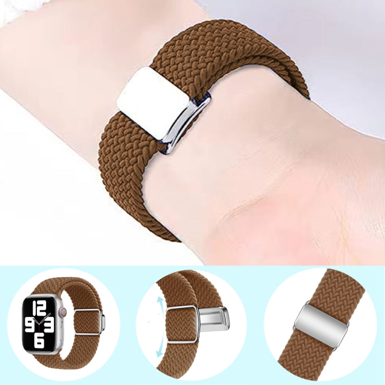For Apple Watch Ultra 49mm Nylon Loop Magnetic Buckle Watch Band(Cowboy Rainbow) by buy2fix