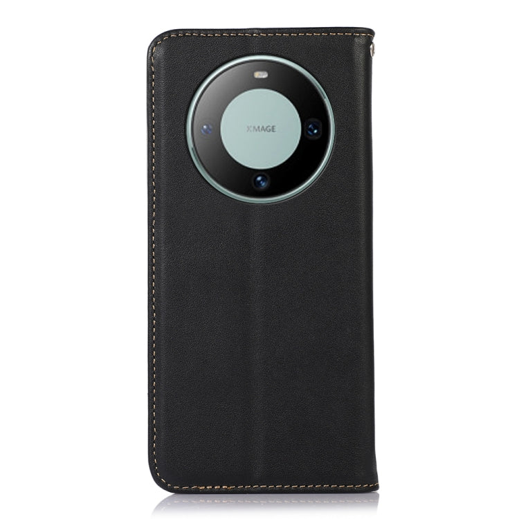 For Huawei Mate 60 KHAZNEH Nappa Top Layer Cowhide Leather Phone Case(Black) - Huawei Cases by buy2fix | Online Shopping UK | buy2fix
