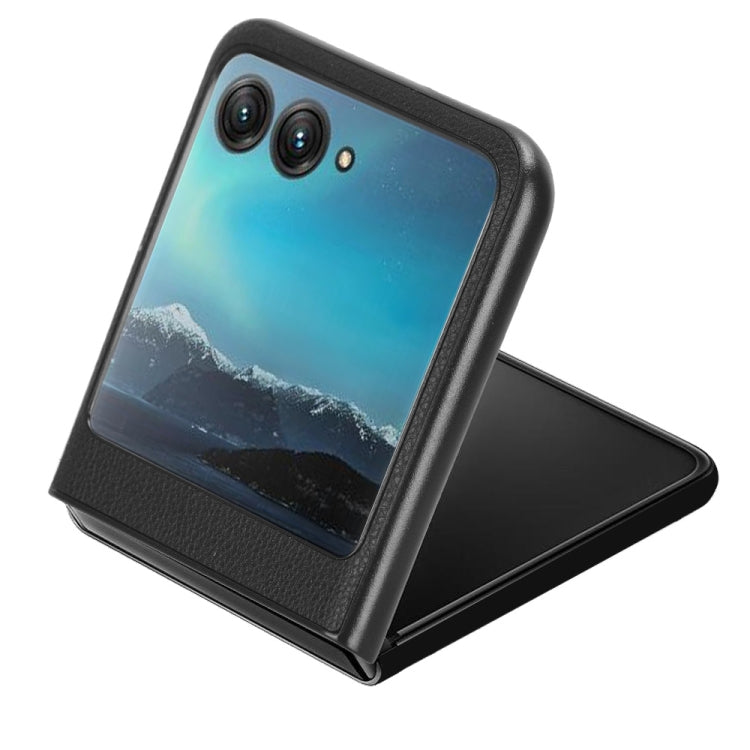 For Motorola Moto Razr 40 Ultra Litchi Texture Card Slot Phone Case(Black) by buy2fix